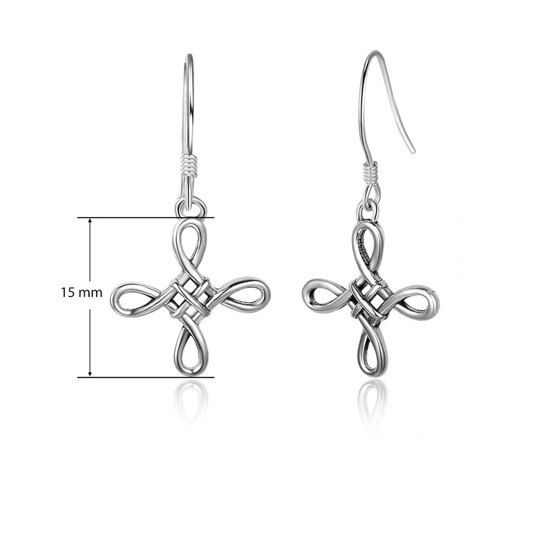 Sterling Silver Cross Earrings Earrings Drop Earrings Fish Hook Earrings Sterling Silver