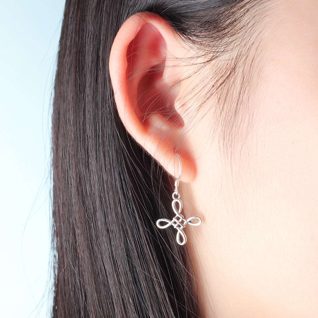 Sterling Silver Cross Earrings Earrings Drop Earrings Fish Hook Earrings Sterling Silver
