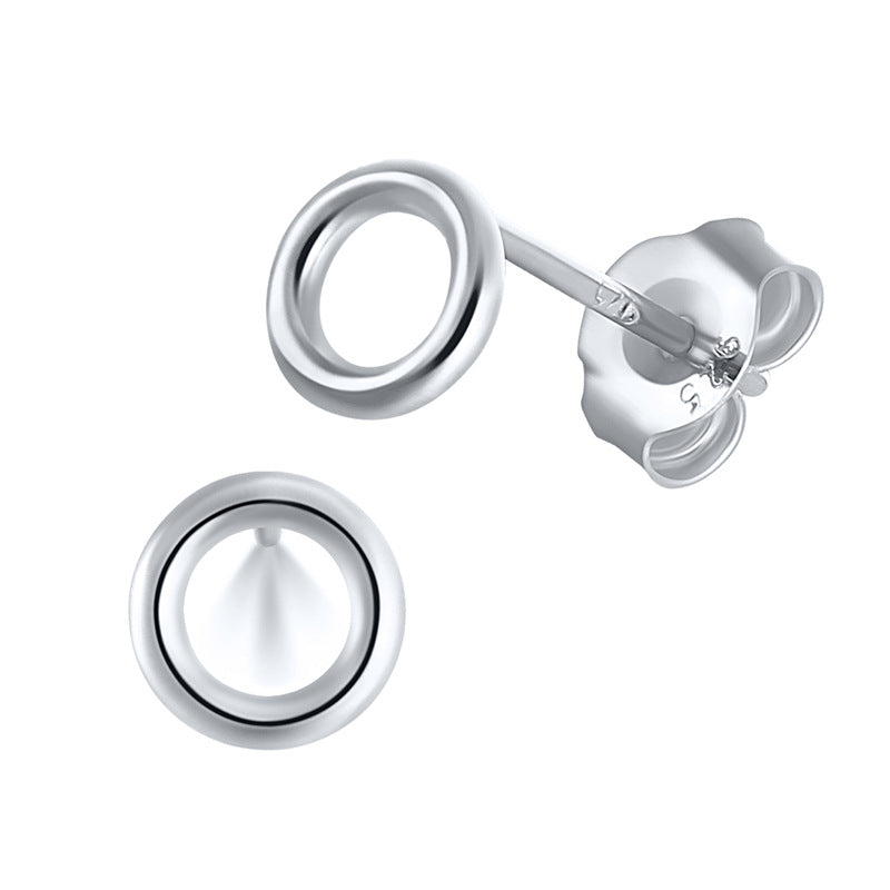 Sterling Silver Stud Earrings Platinum Plated Earrings Platinum Plated Sterling Silver Stud Earrings Yellow Gold Plated