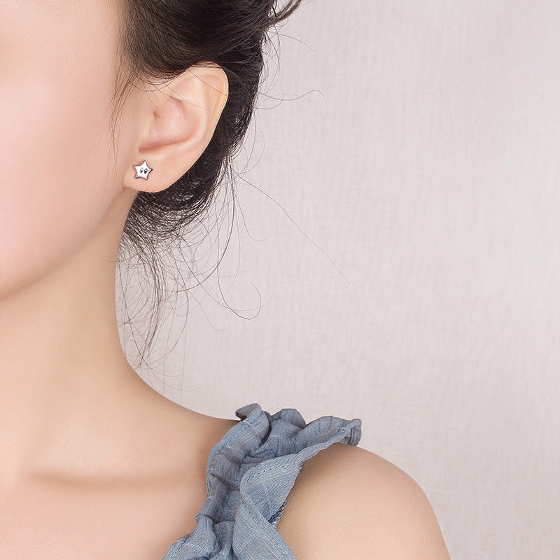 Sterling Silver Star Stud Earrings Earrings Star Sterling Silver Stud Earrings