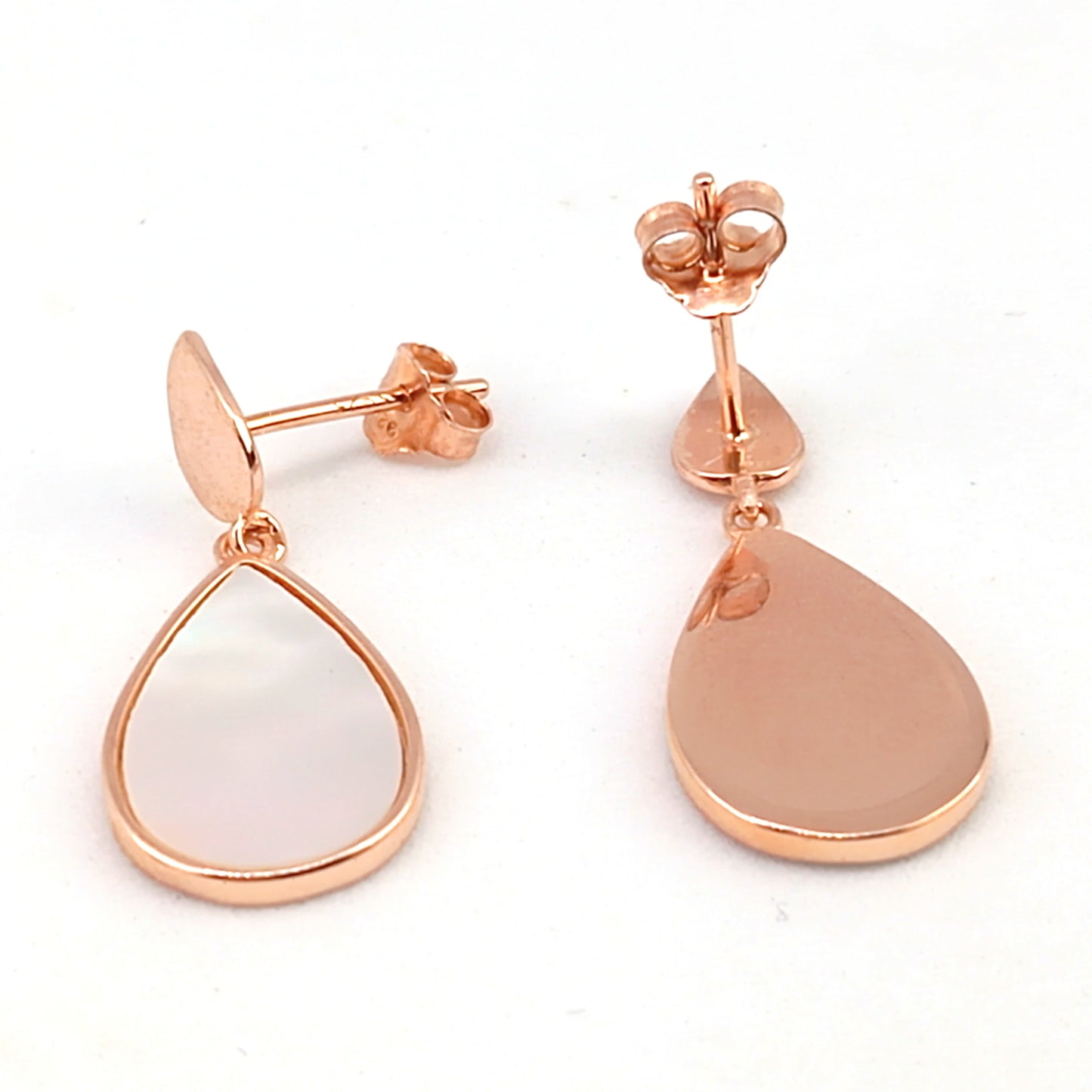 925 Sterling Silver Mother of Pearl Dangle Earrings | 25mm | Gift Boxed - Silver