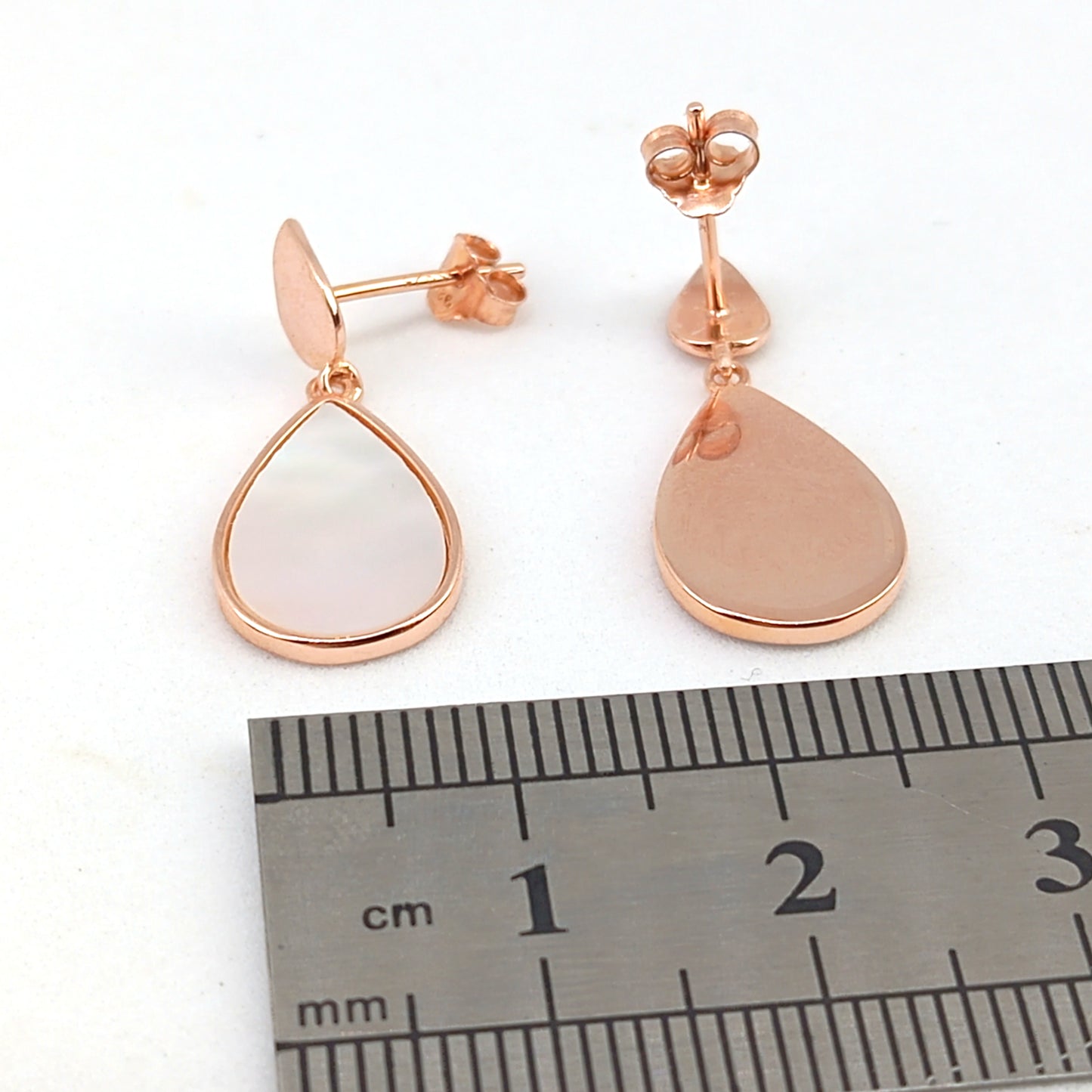 925 Sterling Silver Mother of Pearl Dangle Earrings | 25mm | Gift Boxed - Silver