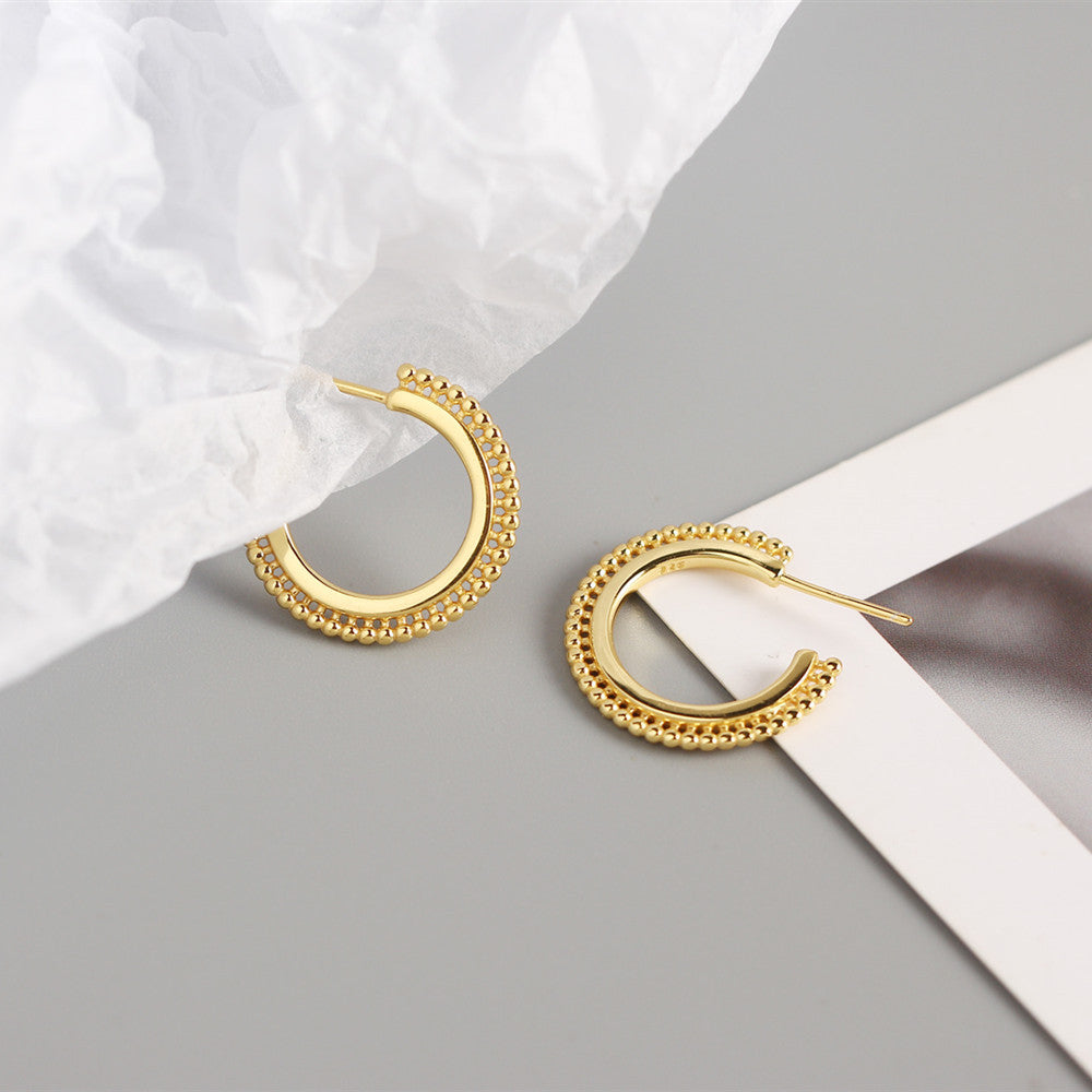 Yellow Gold Plated Sterling Silver Hoop Earrings Earrings Hoop Earrings Sterling Silver Yellow Gold Plated