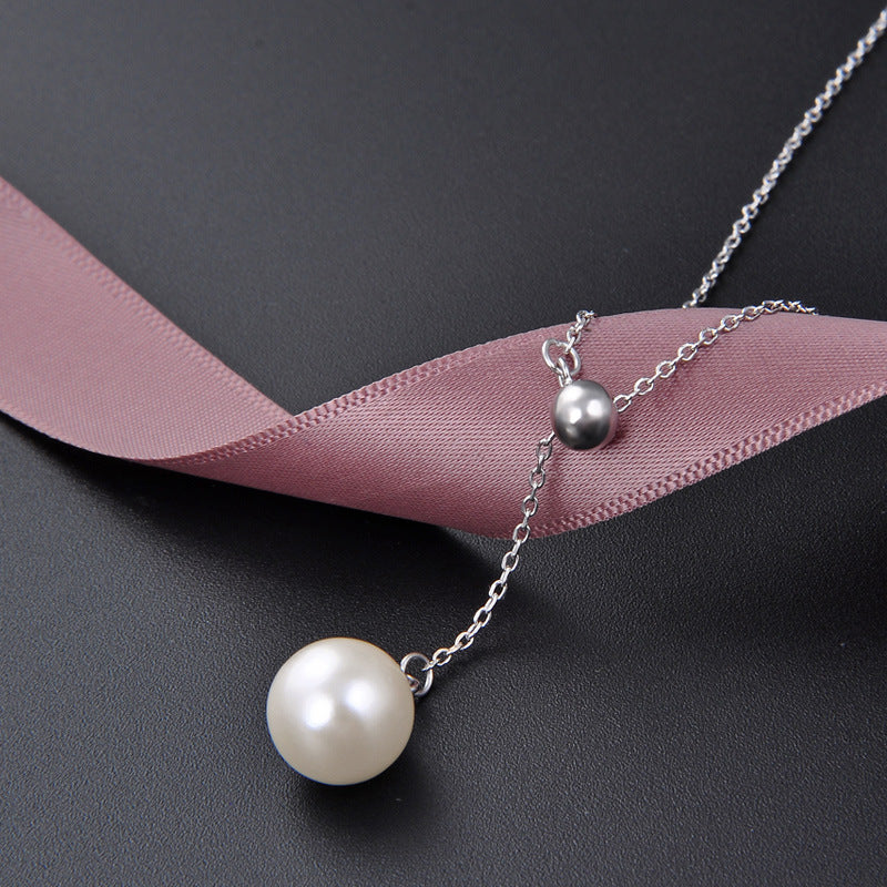 Sterling Silver Pearl Necklace | 45cm | Rose Gold or Silver | Gift Boxed