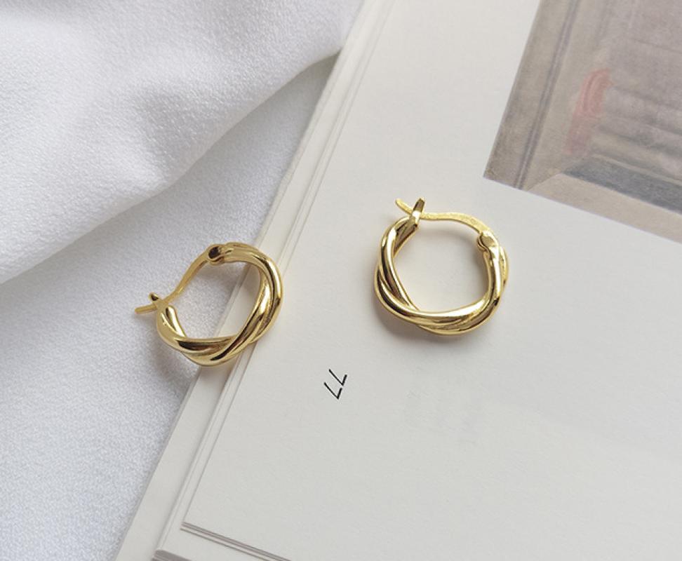 Yellow Gold Plated Sterling Silver Huggie Hoop Earrings Earrings Hoop Earrings Huggie Earrings Sterling Silver Yellow Gold Plated