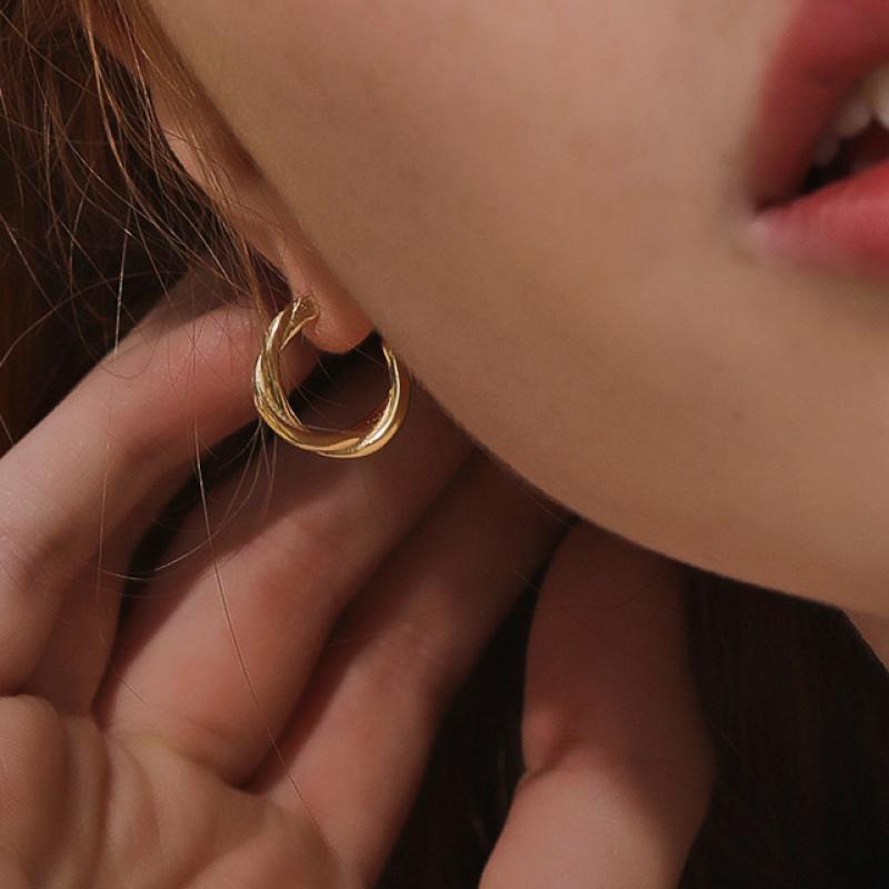 Yellow Gold Plated Sterling Silver Huggie Hoop Earrings Earrings Hoop Earrings Huggie Earrings Sterling Silver Yellow Gold Plated