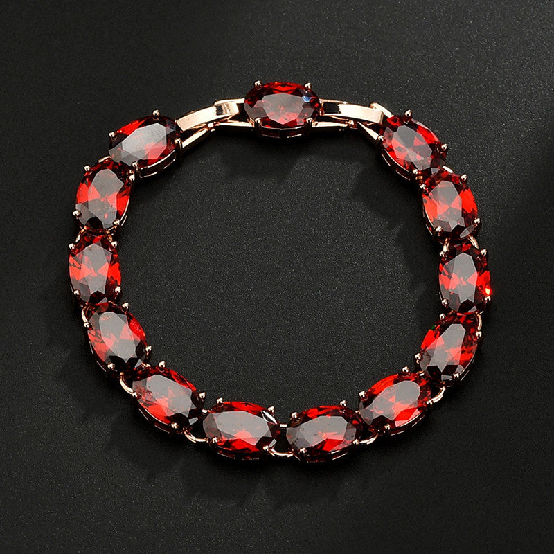 Red Cubic Zirconia Bracelet