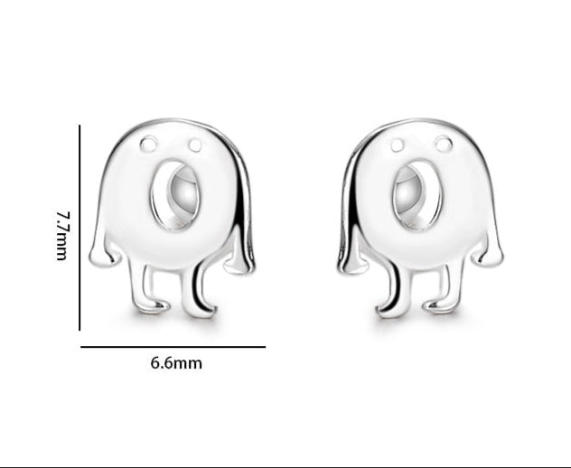 Sterling Silver Ghost Stud Earrings Earrings Ghost Sterling Silver Stud Earrings