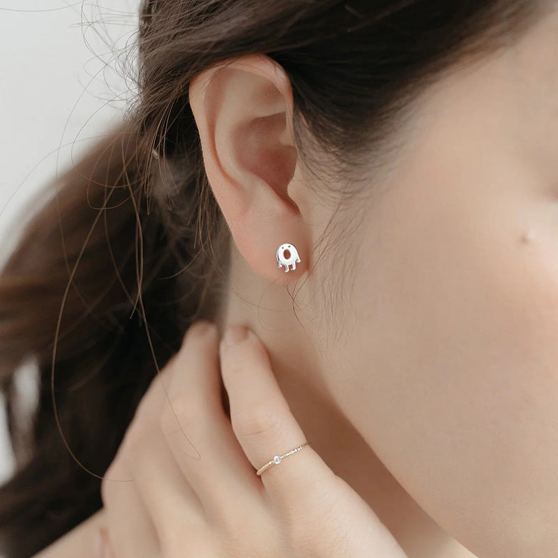 Sterling Silver Ghost Stud Earrings Earrings Ghost Sterling Silver Stud Earrings