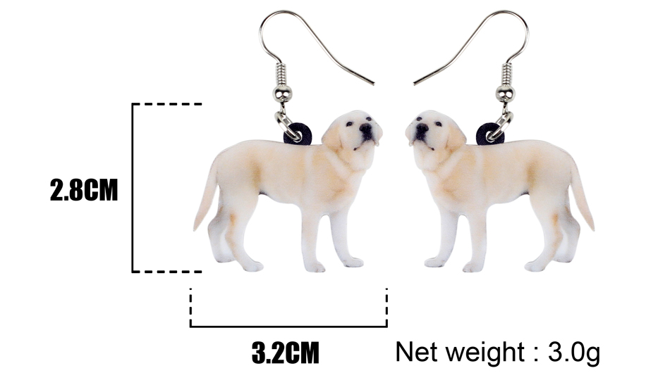 Cute Labrador Retriever Earrings Earrings Acrylic Animal Dangle Earrings Fish Hook Earrings Labrador