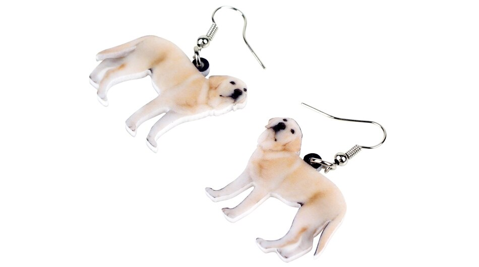 Cute Labrador Retriever Earrings Earrings Acrylic Animal Dangle Earrings Fish Hook Earrings Labrador