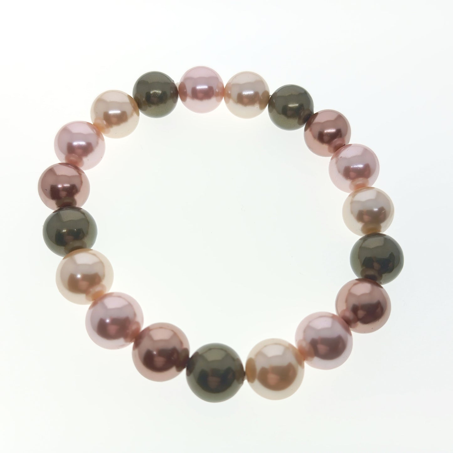 Multi Colour South Sea Shell Pearl Stretch Bracelet | 19cm | Gift Boxed