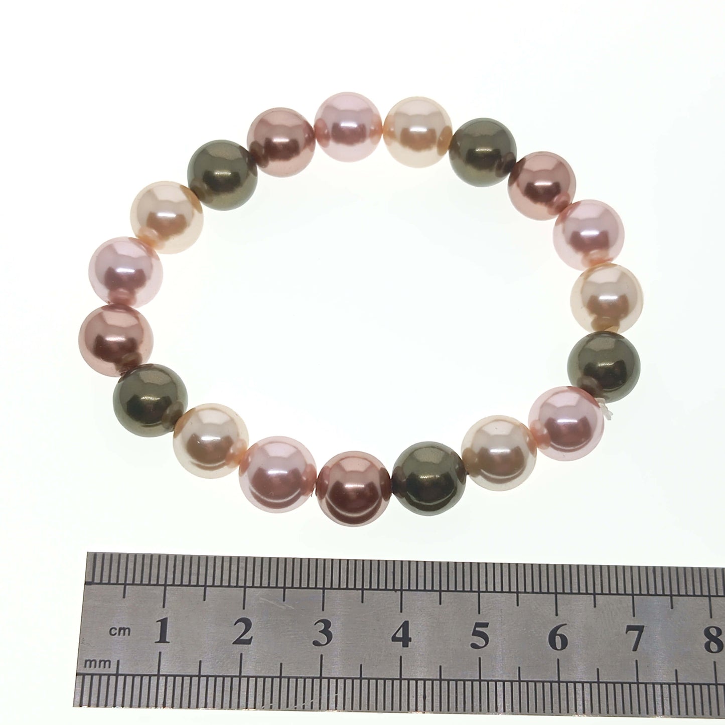 Multi Colour South Sea Shell Pearl Stretch Bracelet | 19cm | Gift Boxed