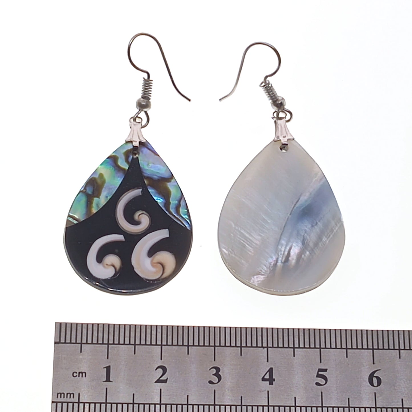 Paua Shell Dangle Earrings | 57mm | Gift Boxed