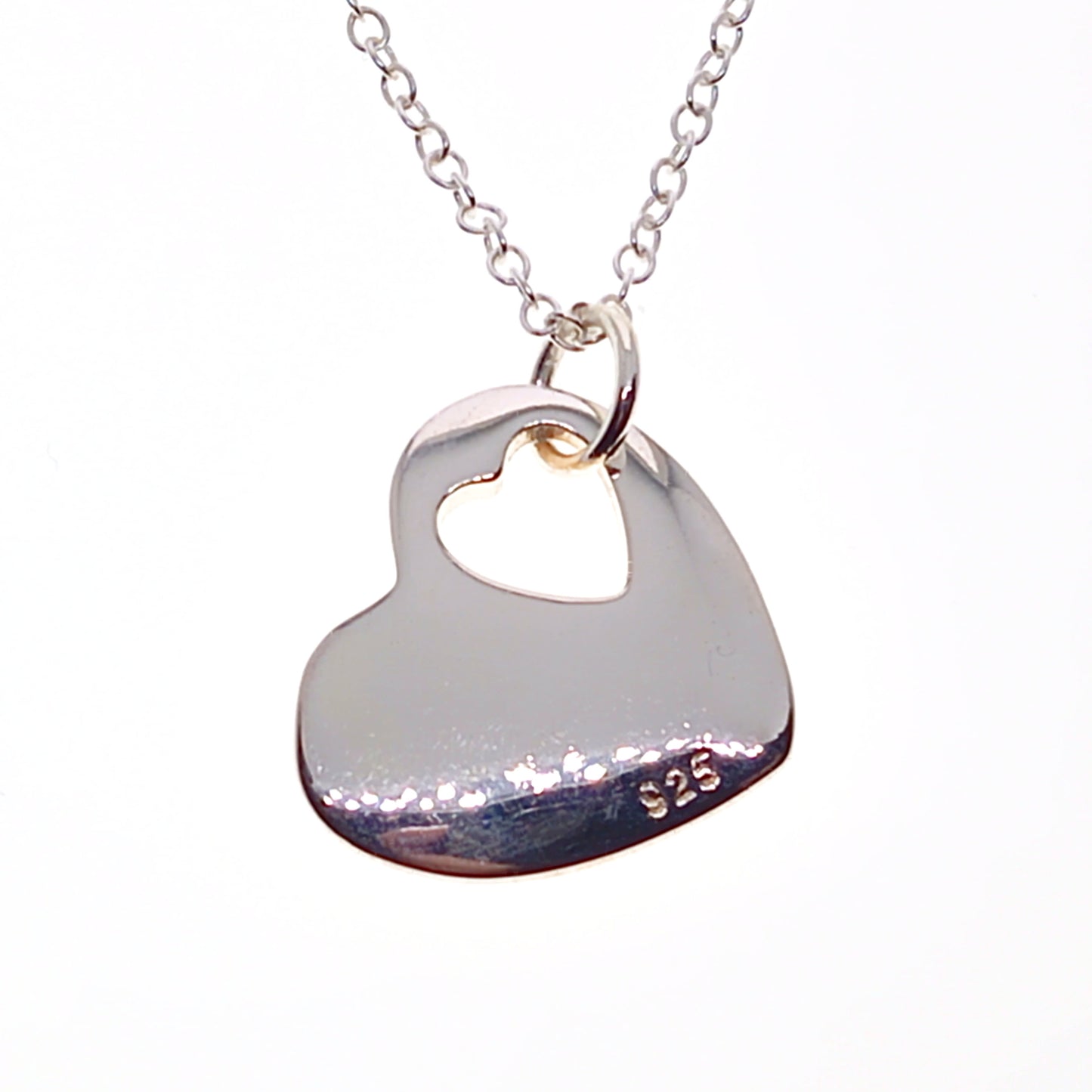 Silver Plated Heart Pendant Necklace | 45cm | Gift Boxed