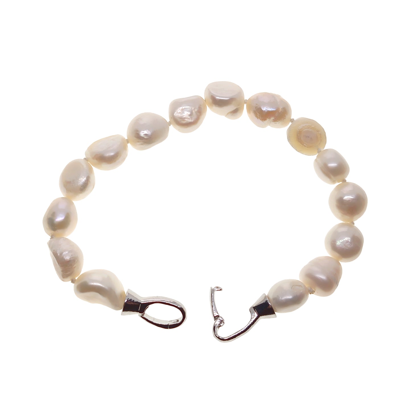 White Freshwater Pearl Bracelet | 8-9mm Pearls | 19cm Length | Gift Boxed