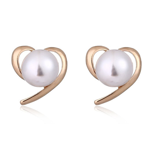 Imitation Pearl Stud Earrings Earrings Imitation Pearls Stud Earrings Yellow Gold Plated