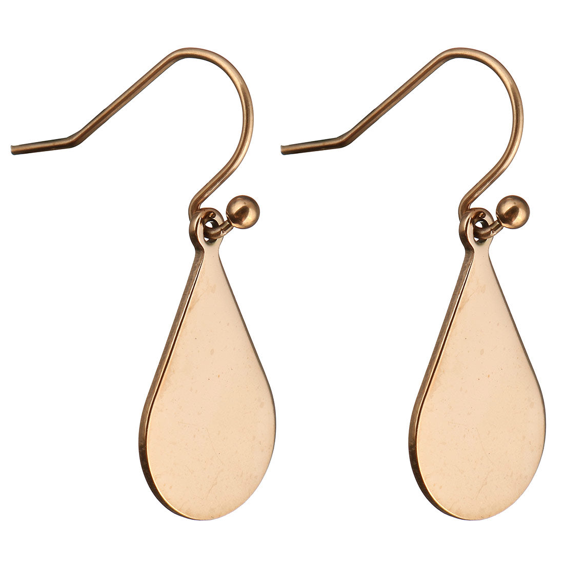 Stainless Steel Dangle Earrings – Rose Gold Plated Earrings Drop Earrings Fish Hook Earrings Rose Gold Plated Stainless Steel