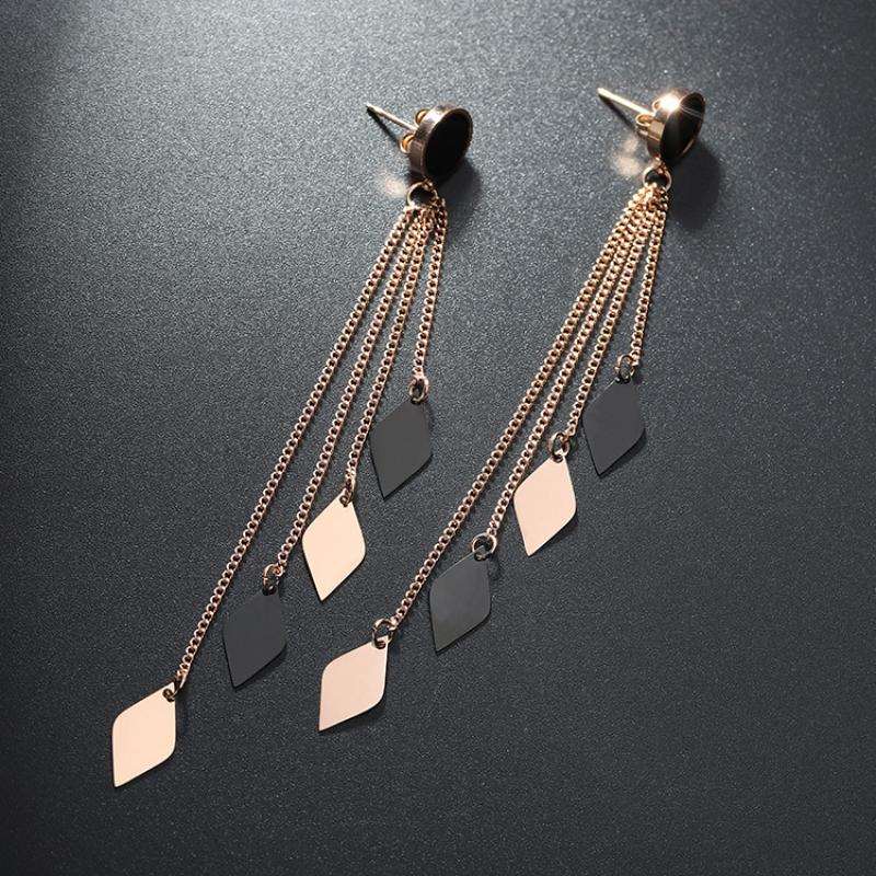 Rose Gold Plated Earrings Earrings Drop Earrings Rose Gold Plated Stainless Steel