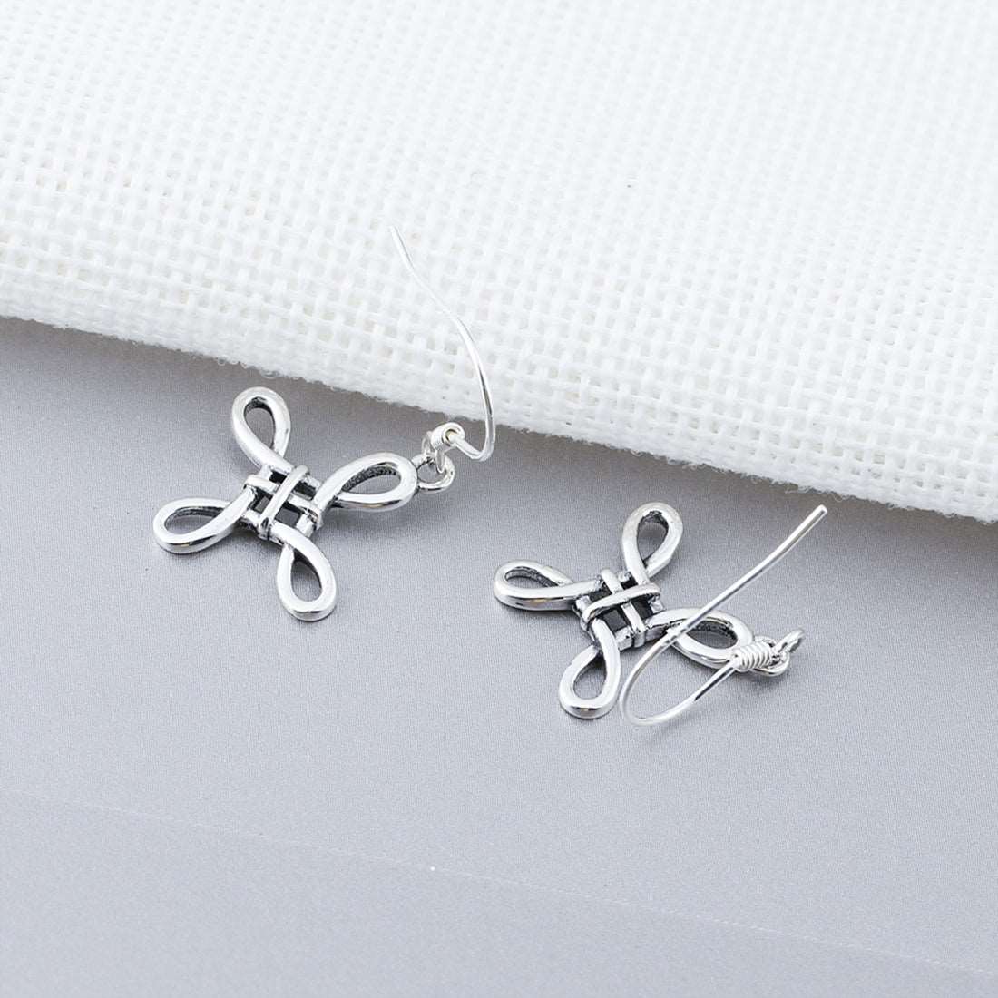Sterling Silver Cross Earrings Earrings Drop Earrings Fish Hook Earrings Sterling Silver