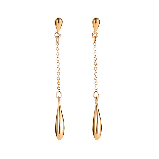 Gold Plated Chain Earrings Earrings Drop Earrings Rose Gold Plated Zinc Alloy