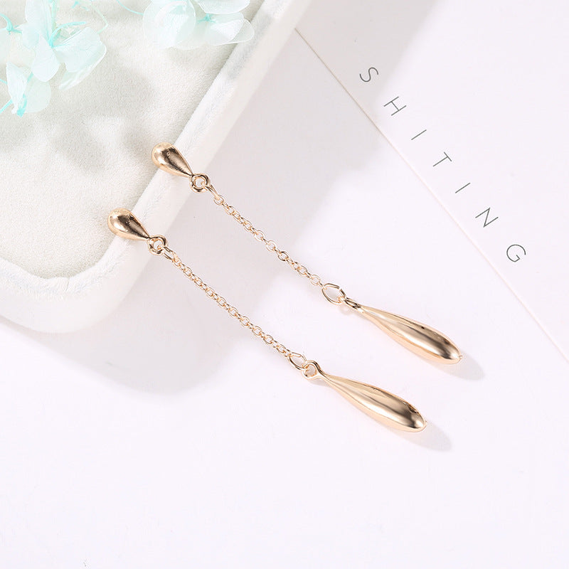 Gold Plated Chain Earrings Earrings Drop Earrings Rose Gold Plated Zinc Alloy