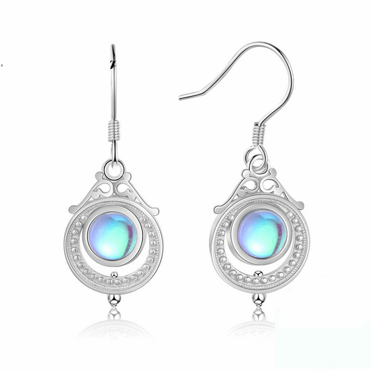 Sterling Silver Opalite Earrings Earrings Drop Earrings Fish Hook Earrings Opalite Sterling Silver