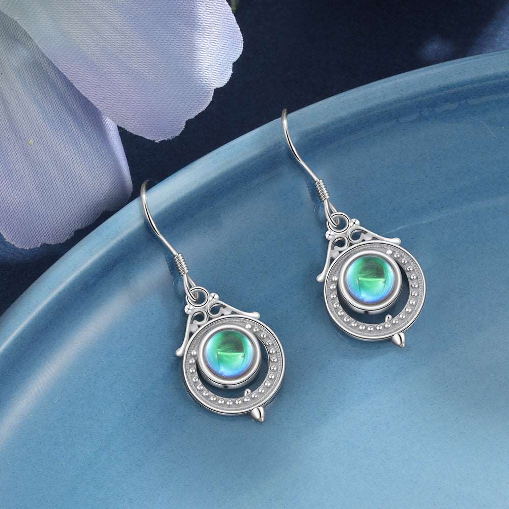 Sterling Silver Opalite Earrings Earrings Drop Earrings Fish Hook Earrings Opalite Sterling Silver