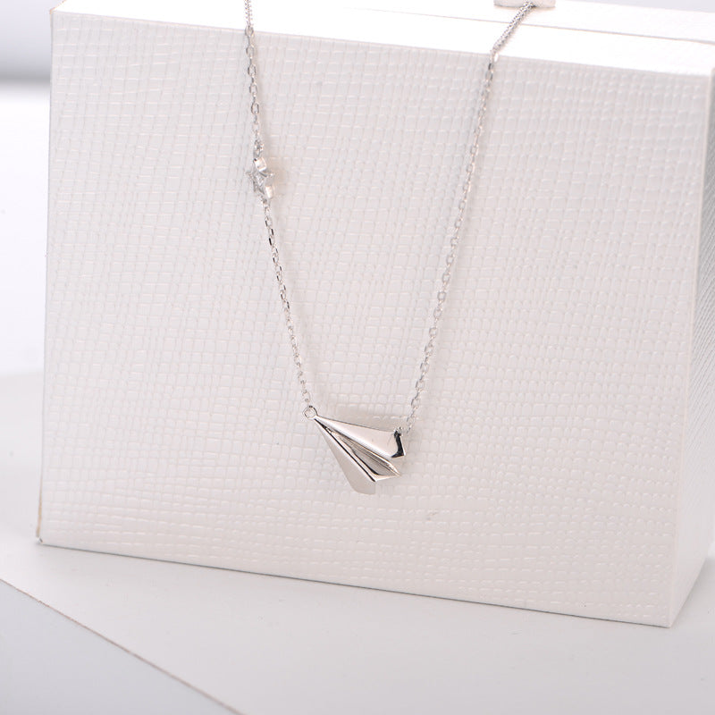 Sterling Silver Necklace (40cm) Necklace Crystal Pendant Necklace Rhinestone Sterling Silver