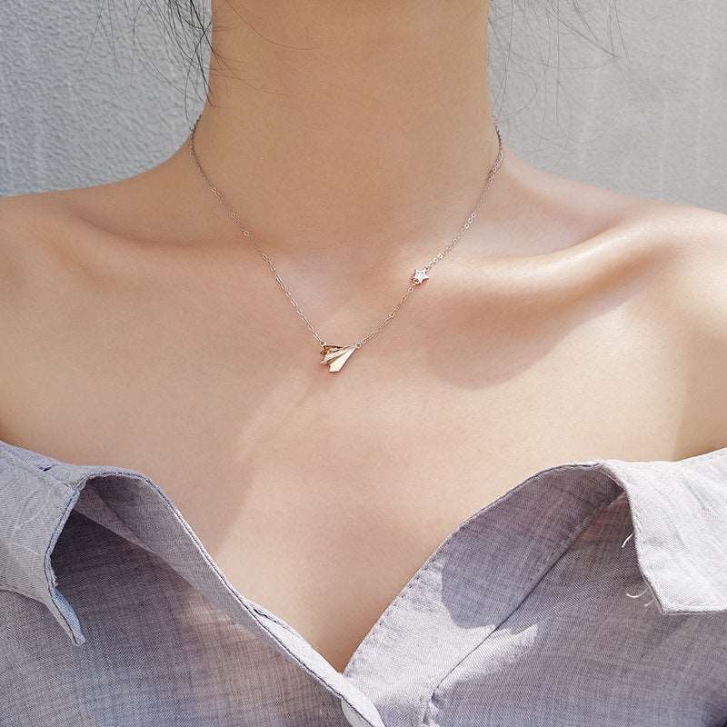 Sterling Silver Necklace (40cm) Necklace Crystal Pendant Necklace Rhinestone Sterling Silver