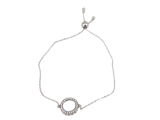 Sterling Silver Bracelet Bracelet Bracelet Crystal Platinum Plated Rhinestone Sterling Silver