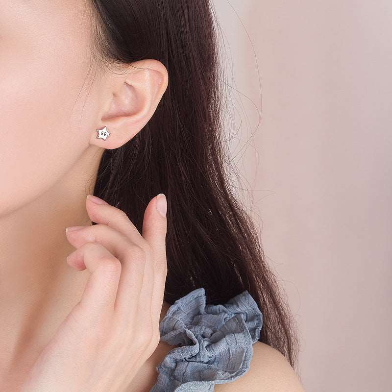 Sterling Silver Star Stud Earrings Earrings Star Sterling Silver Stud Earrings