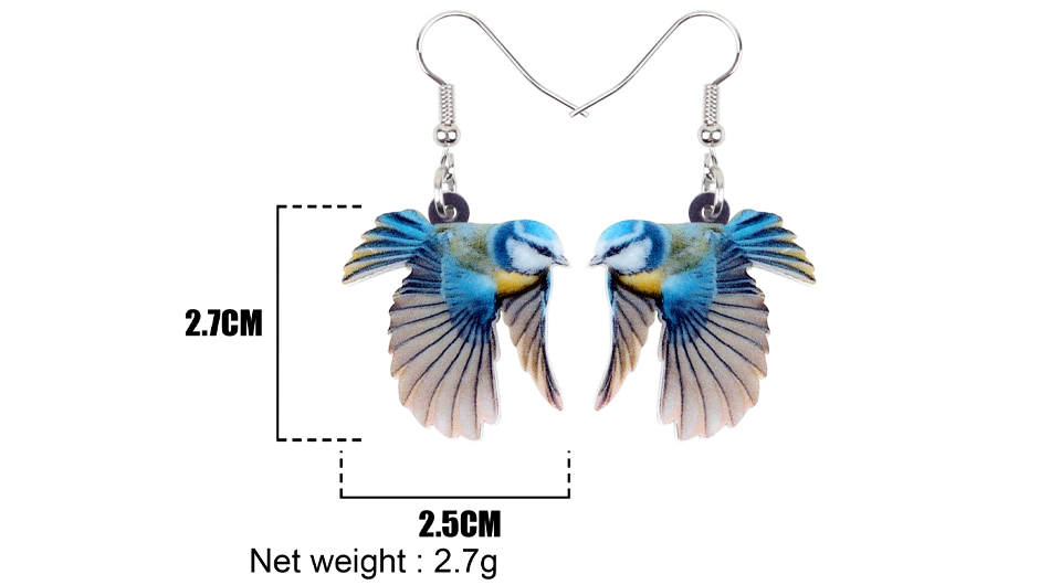 Animal Earrings - Tit Bird