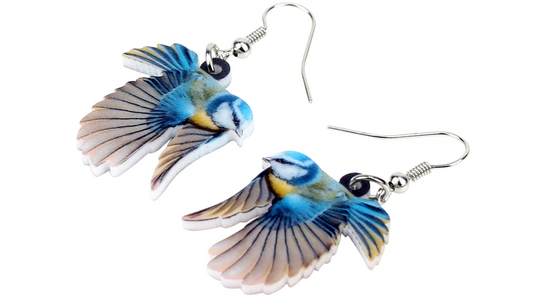 Animal Earrings - Tit Bird
