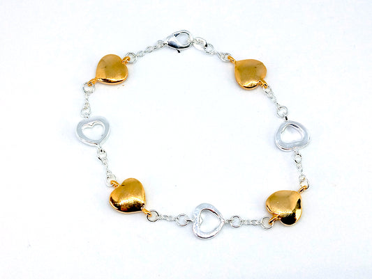 Gold & Silver Plated Bracelet (20cm)