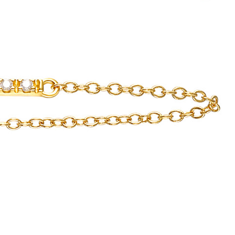 Yellow Gold Plated Sterling Silver Chain Earrings Earrings Cubic Zirconia Drop Earrings Sterling Silver Yellow Gold Plated
