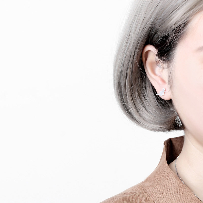 Sterling Silver Cat Stud Earrings Earrings Cat Sterling Silver Stud Earrings