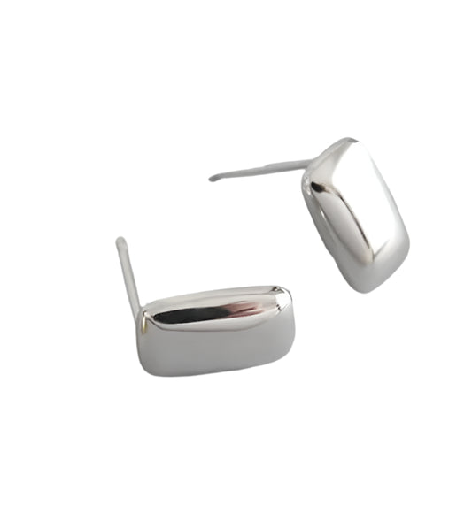 Sterling Silver Stud Earrings Platinum Plated Earrings Platinum Plated Sterling Silver Stud Earrings Yellow Gold Plated