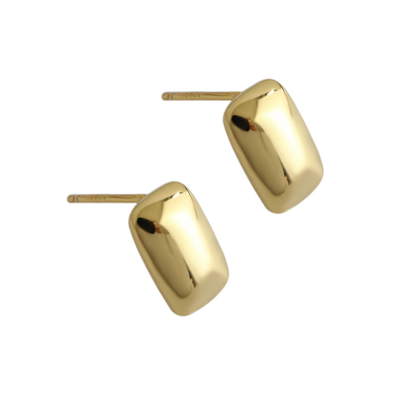 Sterling Silver Stud Earrings Yellow Gold Plated Earrings Platinum Plated Sterling Silver Stud Earrings Yellow Gold Plated