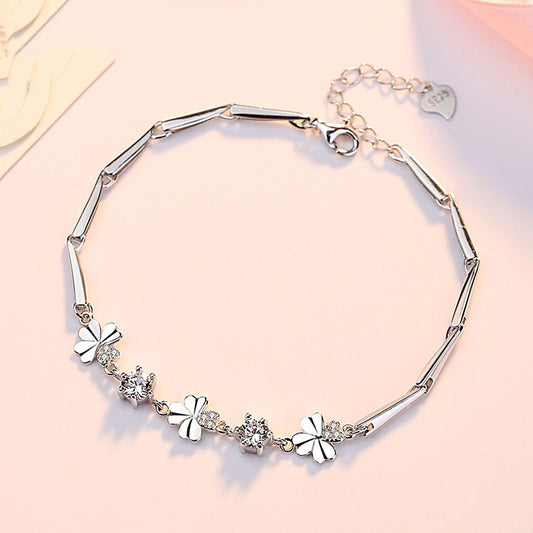 925 Sterling Silver CZ Bracelet | 16-19cm | Gift Boxed - Blue