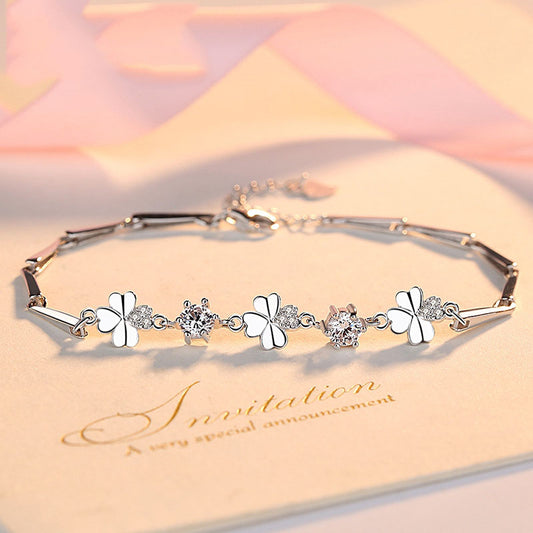 925 Sterling Silver CZ Bracelet | 16-19cm | Gift Boxed - Blue