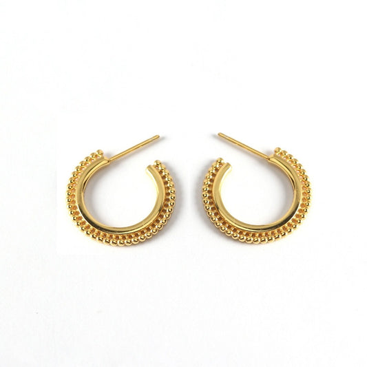 Yellow Gold Plated Sterling Silver Hoop Earrings Earrings Hoop Earrings Sterling Silver Yellow Gold Plated