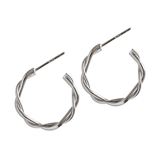 Sterling Silver Hoop Earrings Earrings Hoop Earrings Platinum Plated Sterling Silver