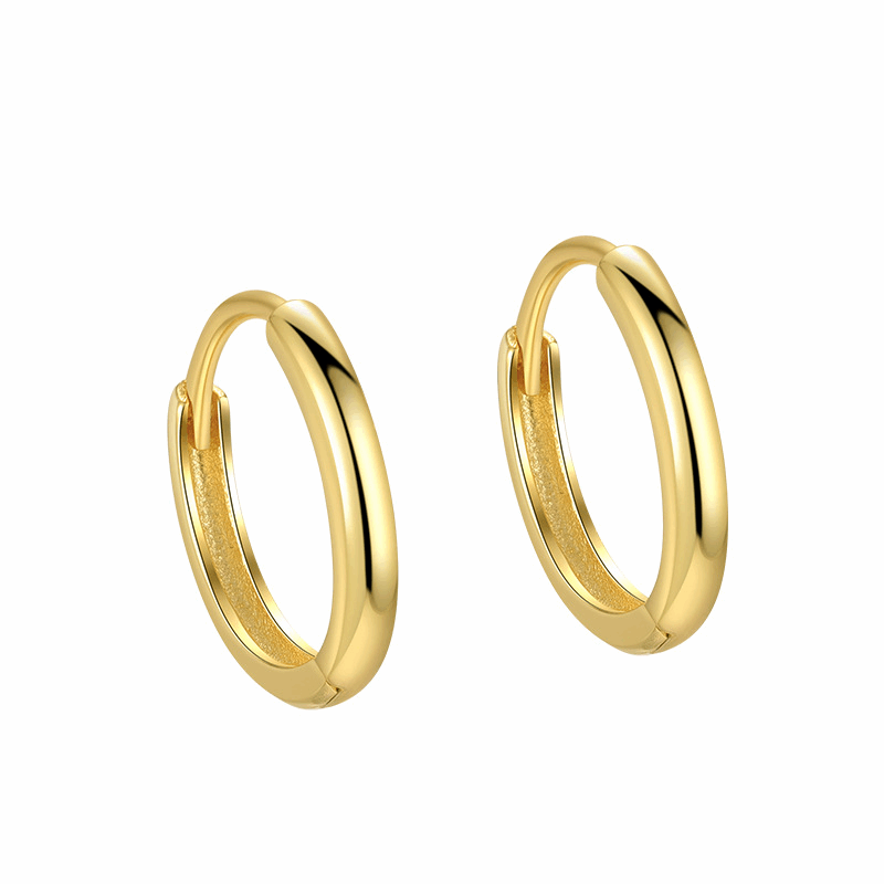 Sterling Silver Hoop Earrings Earrings Hoop Earrings Huggie Earrings Platinum Plated Sterling Silver Yellow Gold Plated