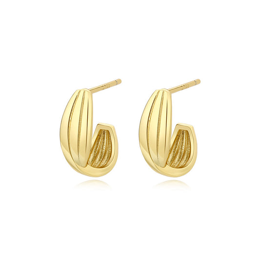 Gold Plated Sterling Silver Earrings Earrings Sterling Silver Stud Earrings Yellow Gold Plated