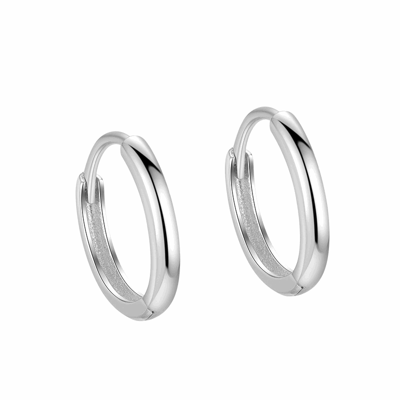 Sterling Silver Hoop Earrings Earrings Hoop Earrings Huggie Earrings Platinum Plated Sterling Silver Yellow Gold Plated