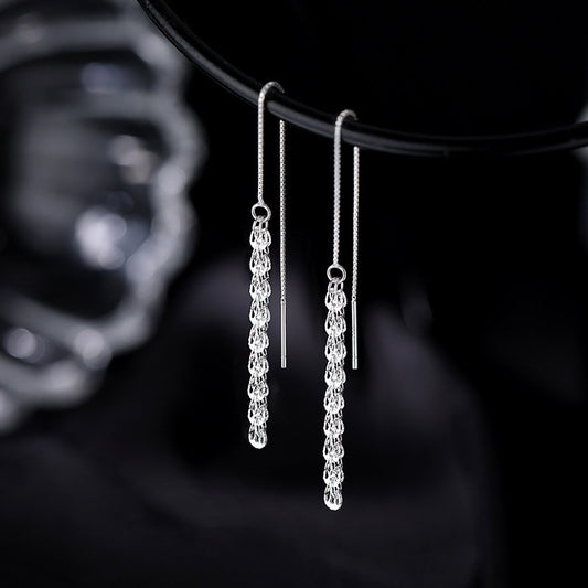 Sterling Silver Thread-Through Earrings Earrings Dangle Earrings Sterling Silver Thread Through Earrings