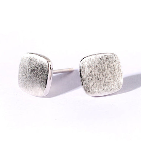 Sterling Silver Stud Earrings Earrings Platinum Plated Sterling Silver Stud Earrings