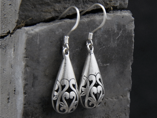 Sterling Silver Earrings Earrings Dangle Earrings Drop Earrings Fish Hook Earrings Sterling Silver