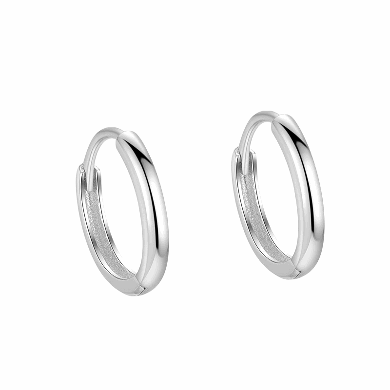 Sterling Silver Hoop Earrings Earrings Hoop Earrings Huggie Earrings Platinum Plated Sterling Silver Yellow Gold Plated